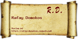 Rafay Domokos névjegykártya